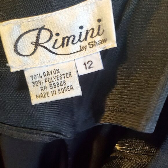 Vintage 90s Cowl Neck Black Gown - Rimini by Shaw - Picture 1 of 5